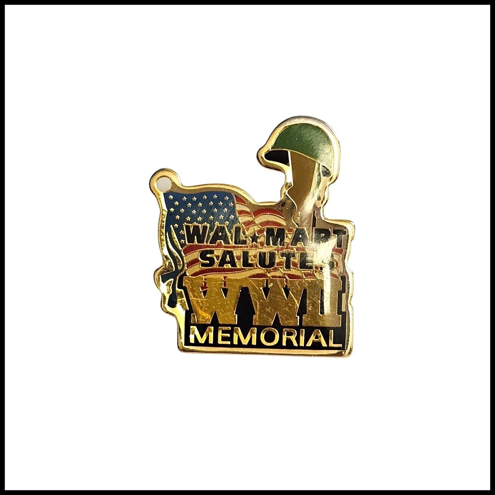 Walmart Salute WWI Memorial Pin Badge Gold Tone Military Collectible